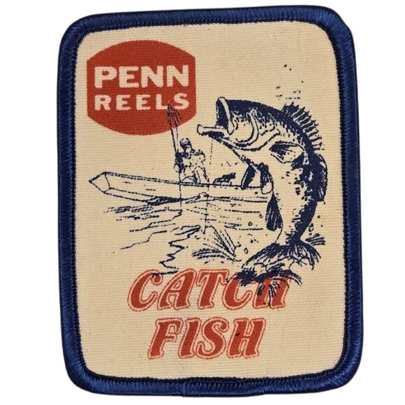 Vintage Penn Reels Catch Fish Patch FIshing Gear Reals Fisherman Grandpacore - Picture 5 of 7